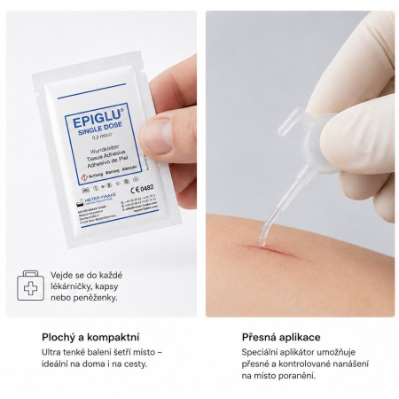 Epiglu Single — tkáňové lepidlo pro rány bez stehů | Harrmed Medical
